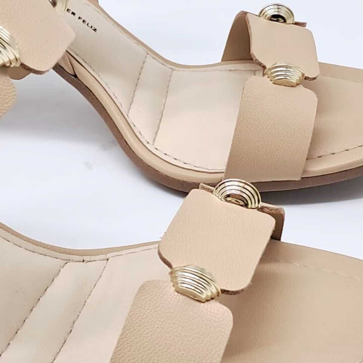 Sandália Feminina Dakota Salto Medio Calce Fácil Confy Y8762 Marrom 6