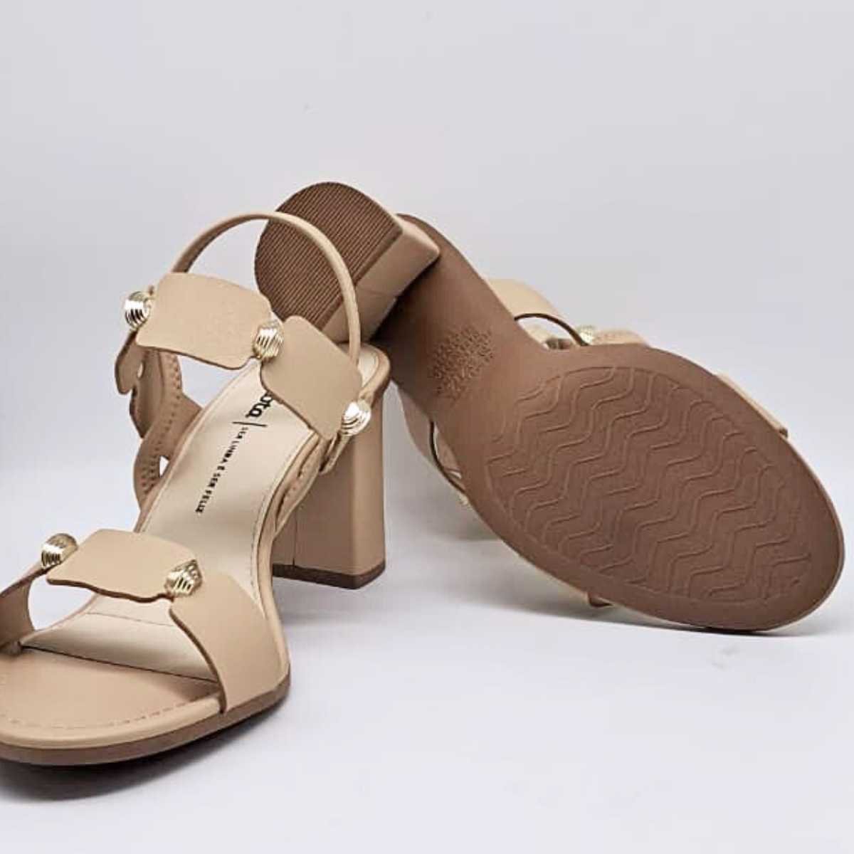 Sandália Feminina Dakota Salto Medio Calce Fácil Confy Y8762 Marrom 9