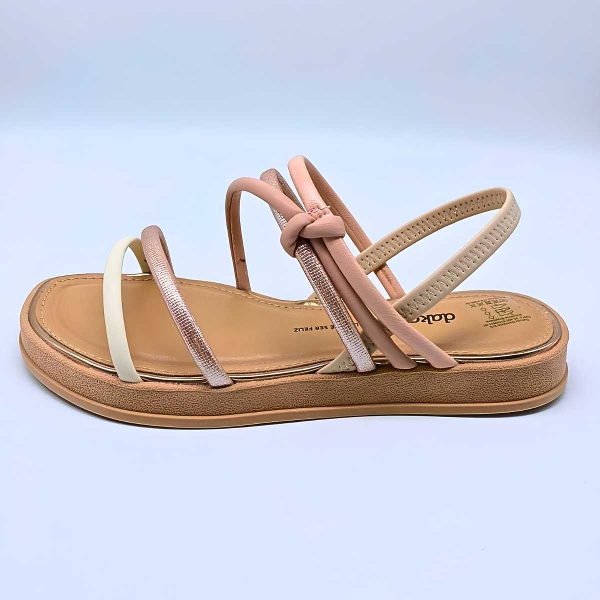 Sandália Feminina Dakota Rasteirinha Tiras Estilo Confy Y9392 Rosa 2