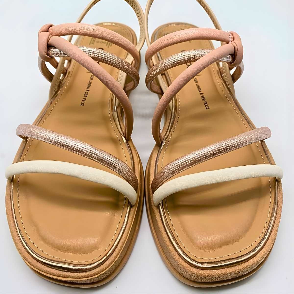 Sandália Feminina Dakota Rasteirinha Tiras Estilo Confy Y9392 Rosa 5