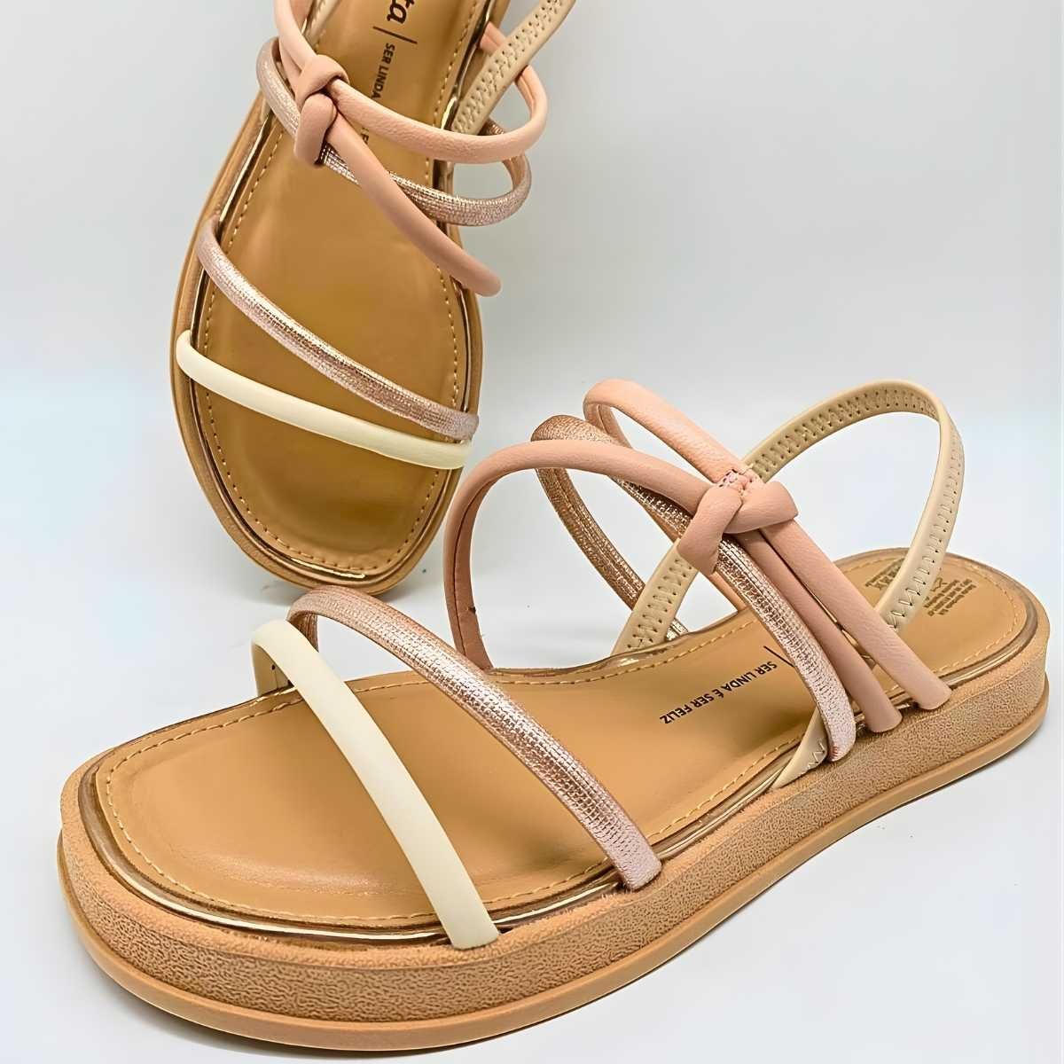 Sandália Feminina Dakota Rasteirinha Tiras Estilo Confy Y9392 Rosa 6