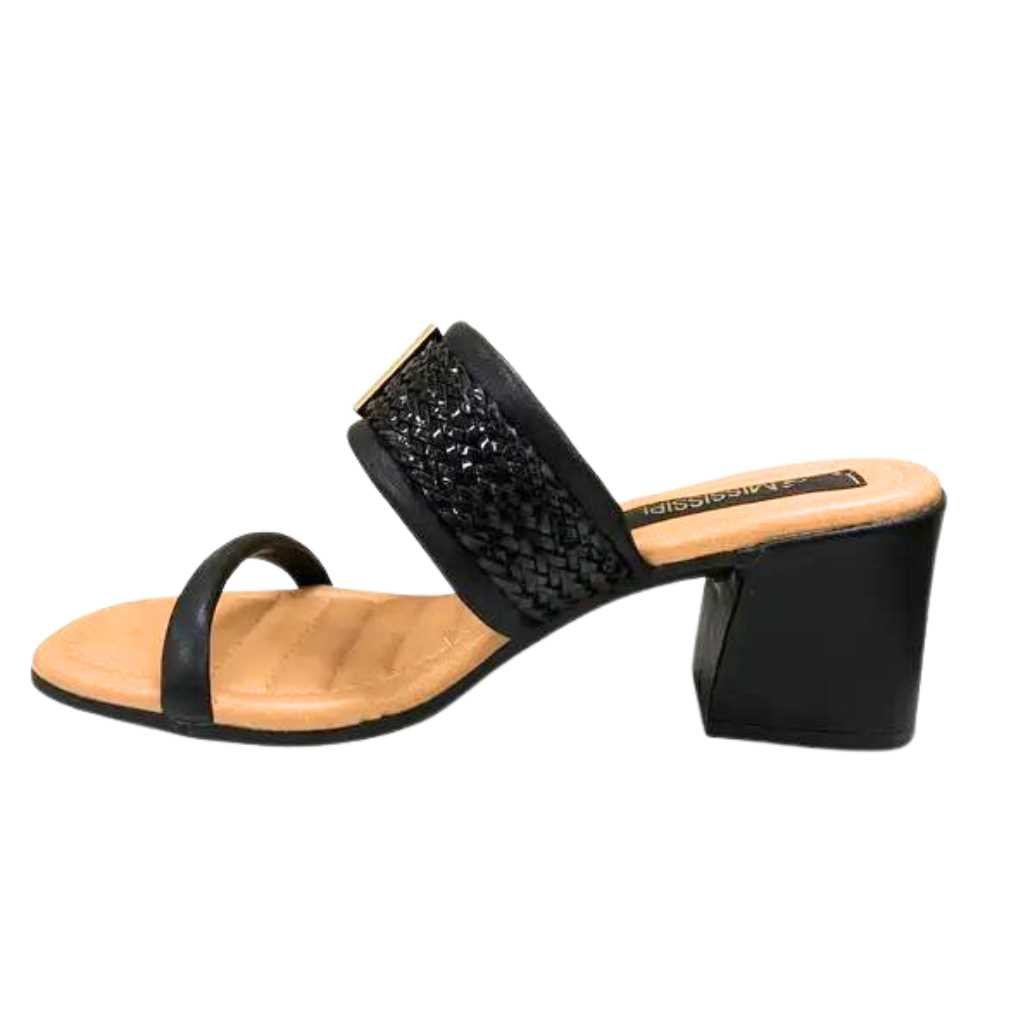 Tamanco Mississipi Salto Bloco Feminino Mb831 Preto 2