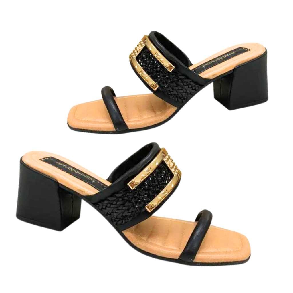 Tamanco Mississipi Salto Bloco Feminino Mb831 Preto 4