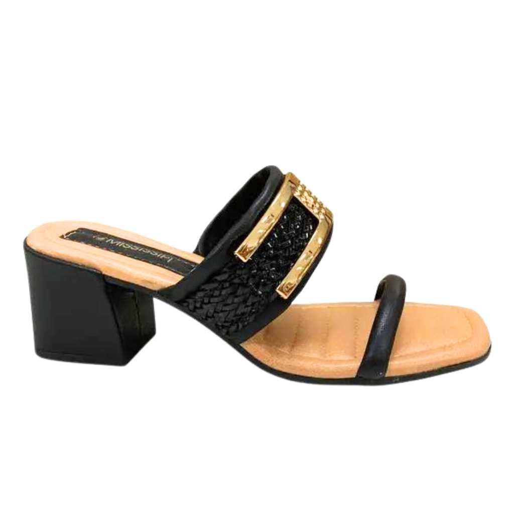 Tamanco Mississipi Salto Bloco Feminino Mb831 Preto 3