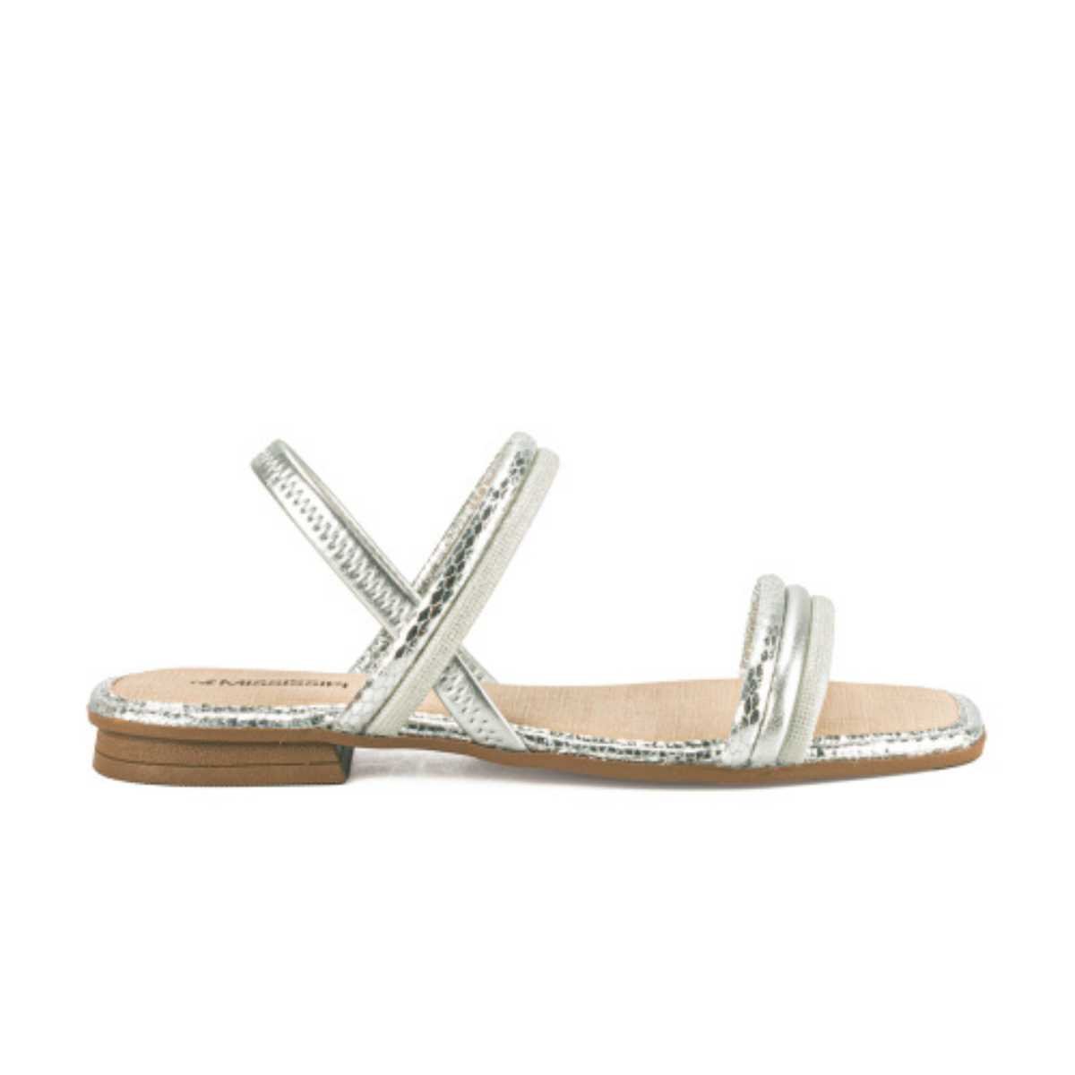 Sandália Metalizada Feminino Mississipi Mc322 Prata 1