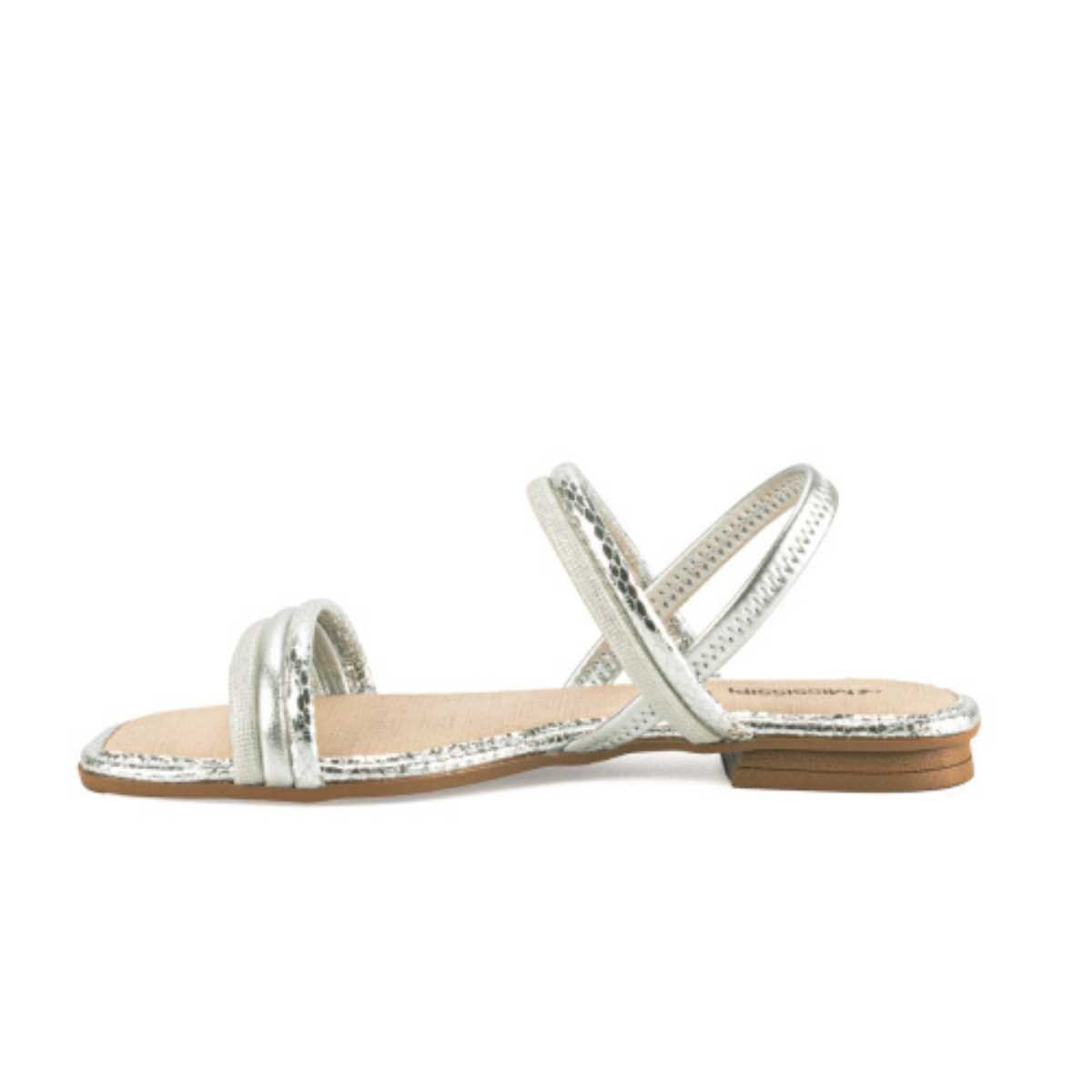 Sandália Metalizada Feminino Mississipi Mc322 Prata 2