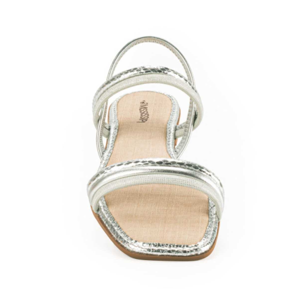 Sandália Metalizada Feminino Mississipi Mc322 Prata 5