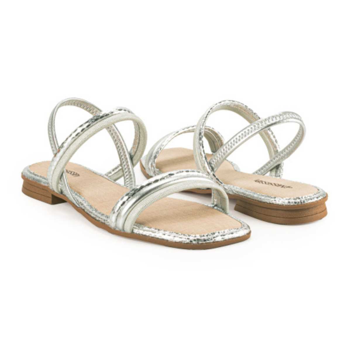Sandália Metalizada Feminino Mississipi Mc322 Prata 6