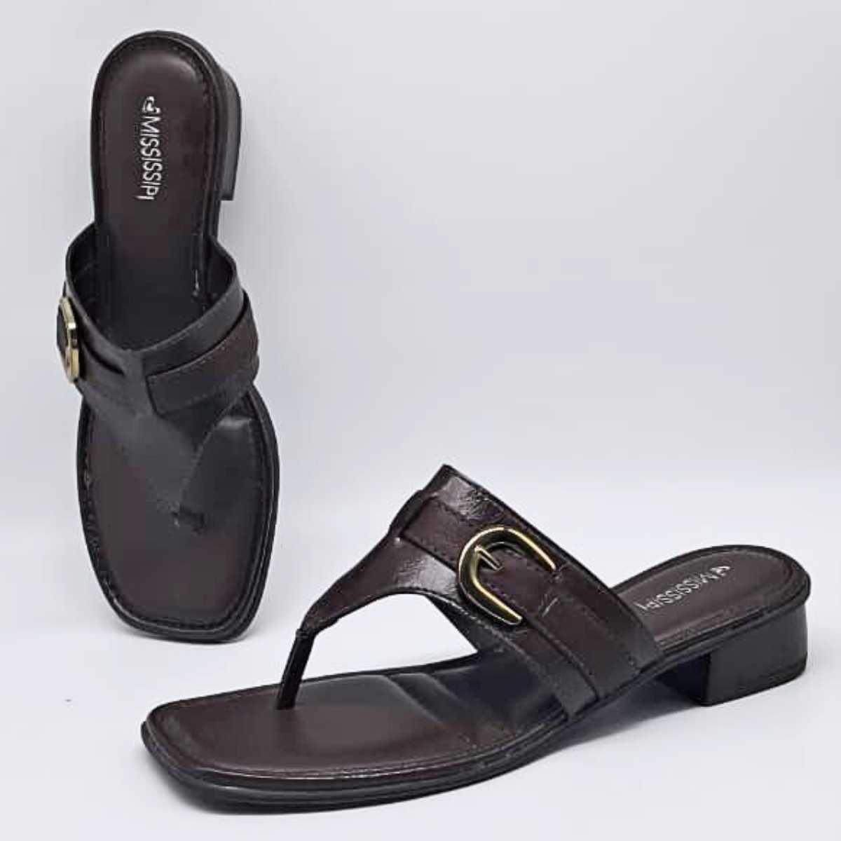 Tamanco Feminino Mississipi Chinelo Conforto Estilo Mf892 Marrom 4