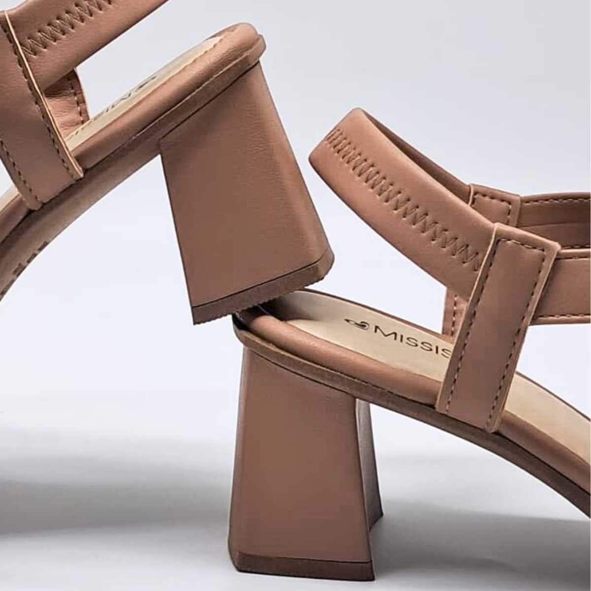 Sandália Feminina Mississipi Salto Baixo Conforto Mf232 Marrom 5