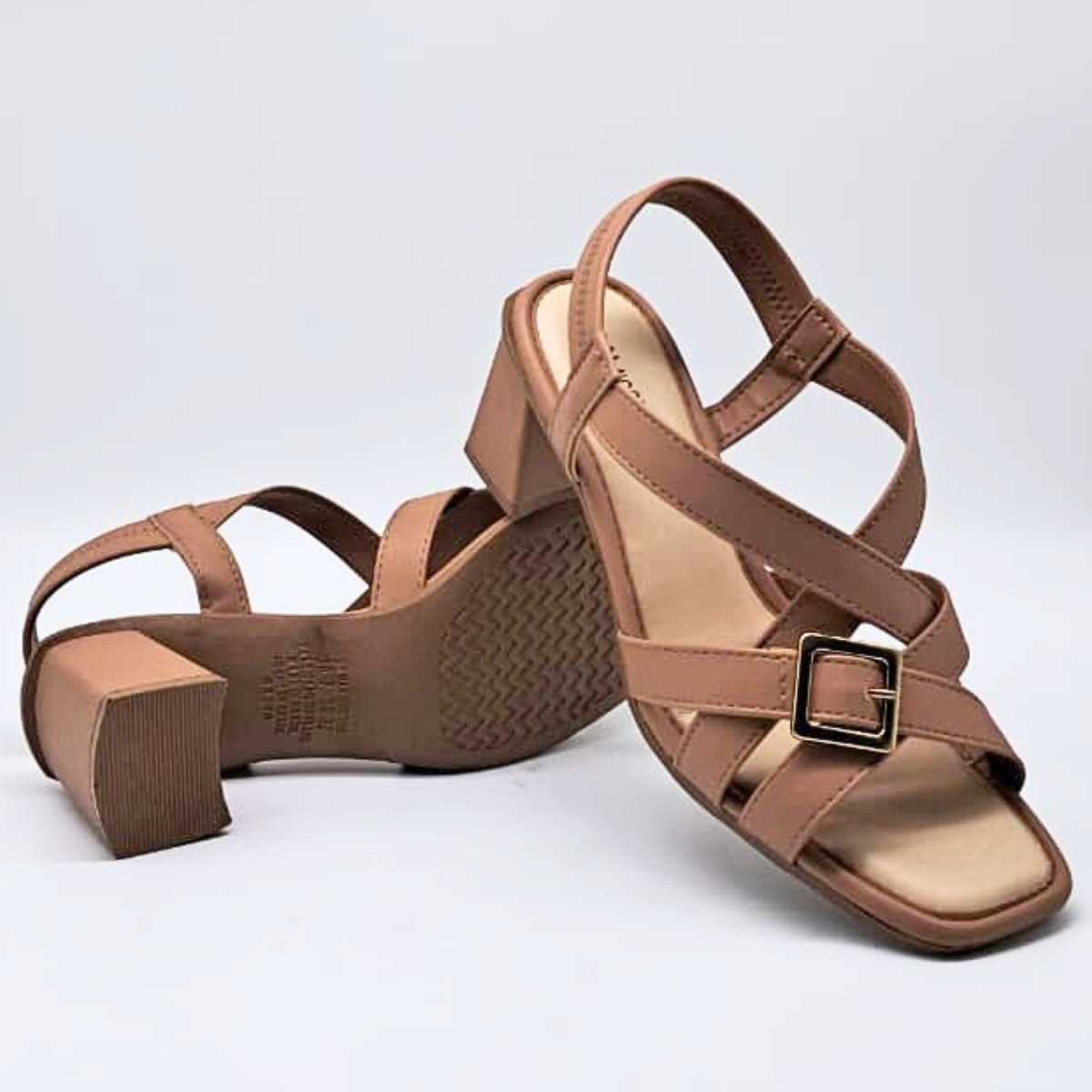 Sandália Feminina Mississipi Salto Baixo Conforto Mf232 Marrom 6
