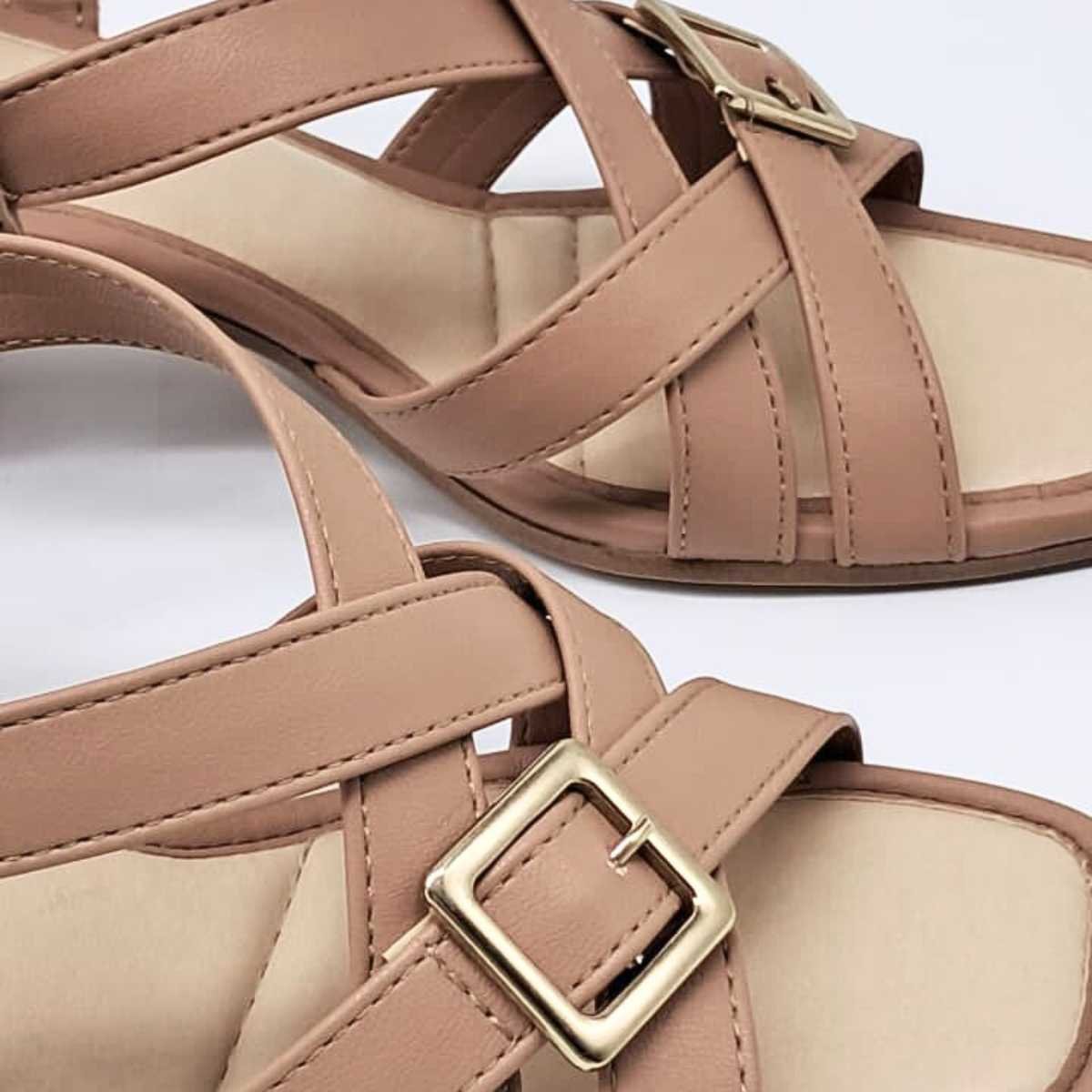 Sandália Feminina Mississipi Salto Baixo Conforto Mf232 Marrom 8