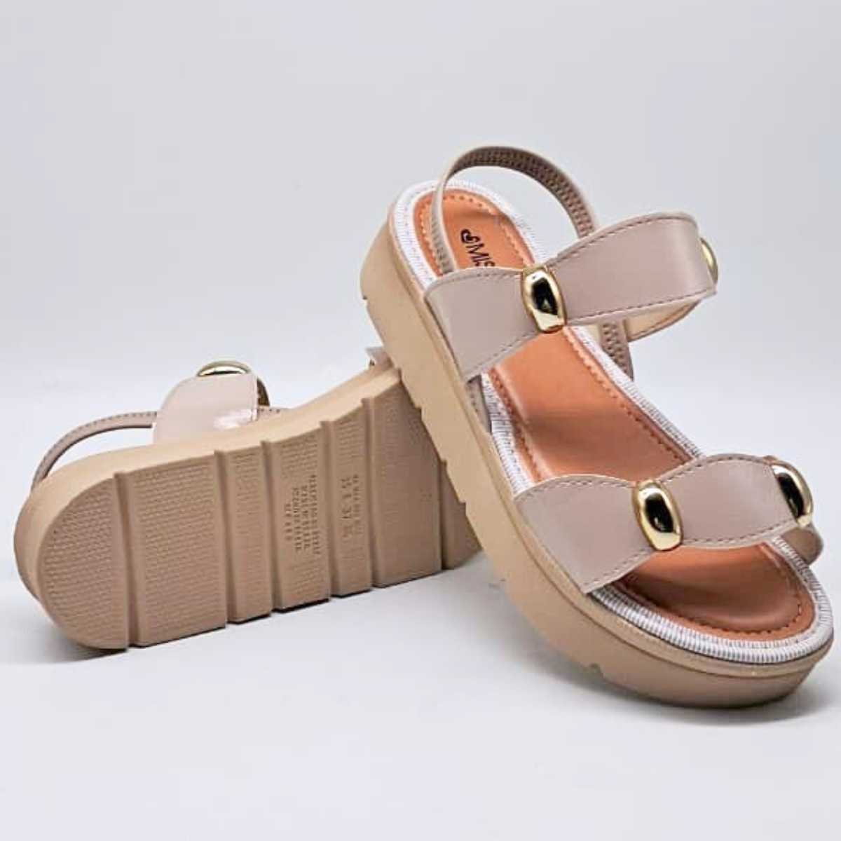 Sandália Feminina Mississipi Papete Flatform Conforto Mf992 Branco 7