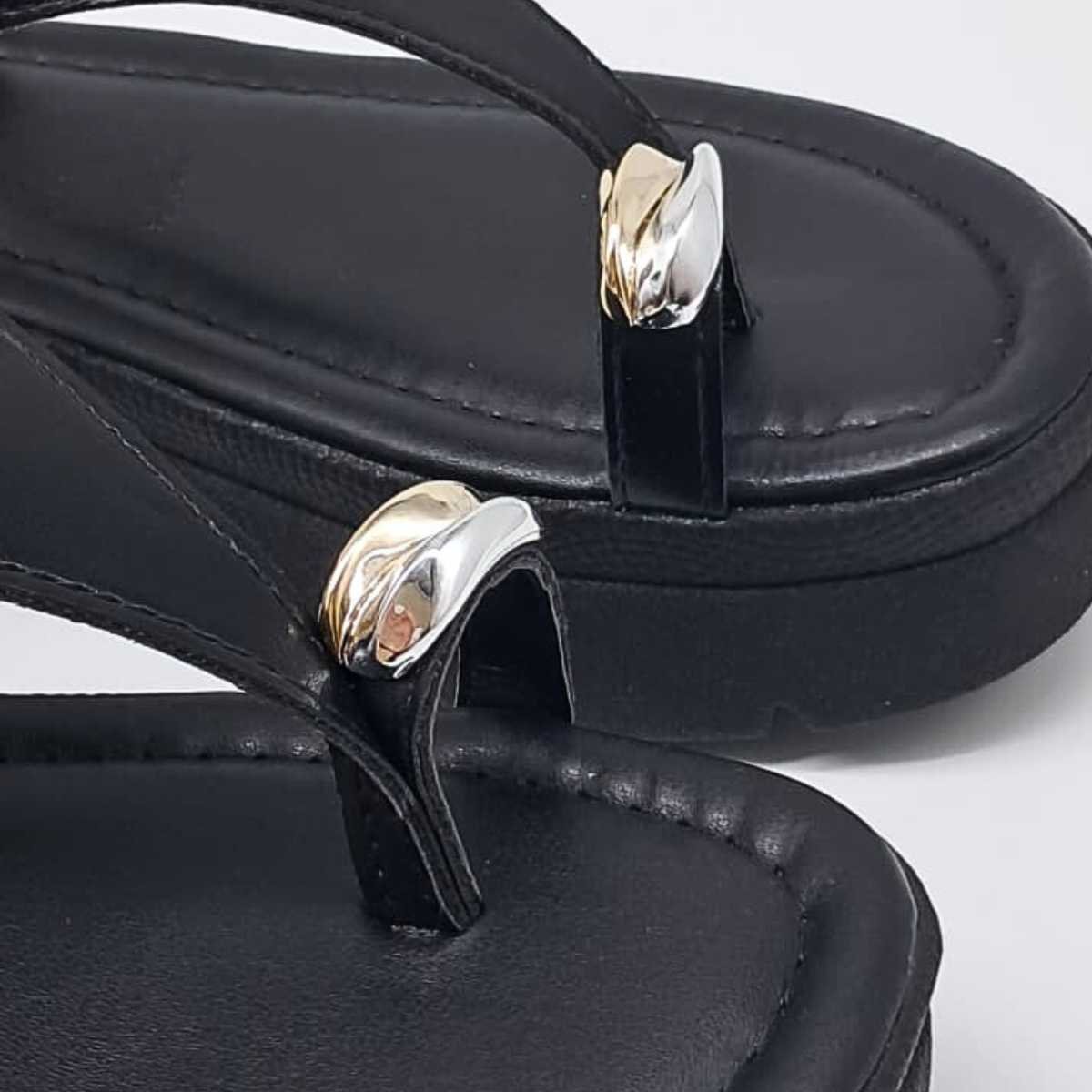Sandália Feminina Mississipi Flatform Estilo Conforto Mf483 Preto 5