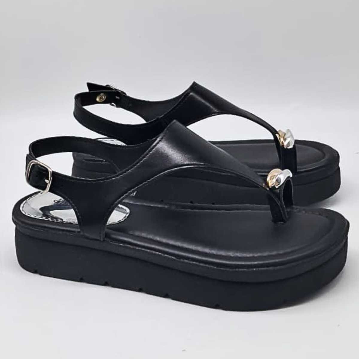 Sandália Feminina Mississipi Flatform Estilo Conforto Mf483 Preto 6