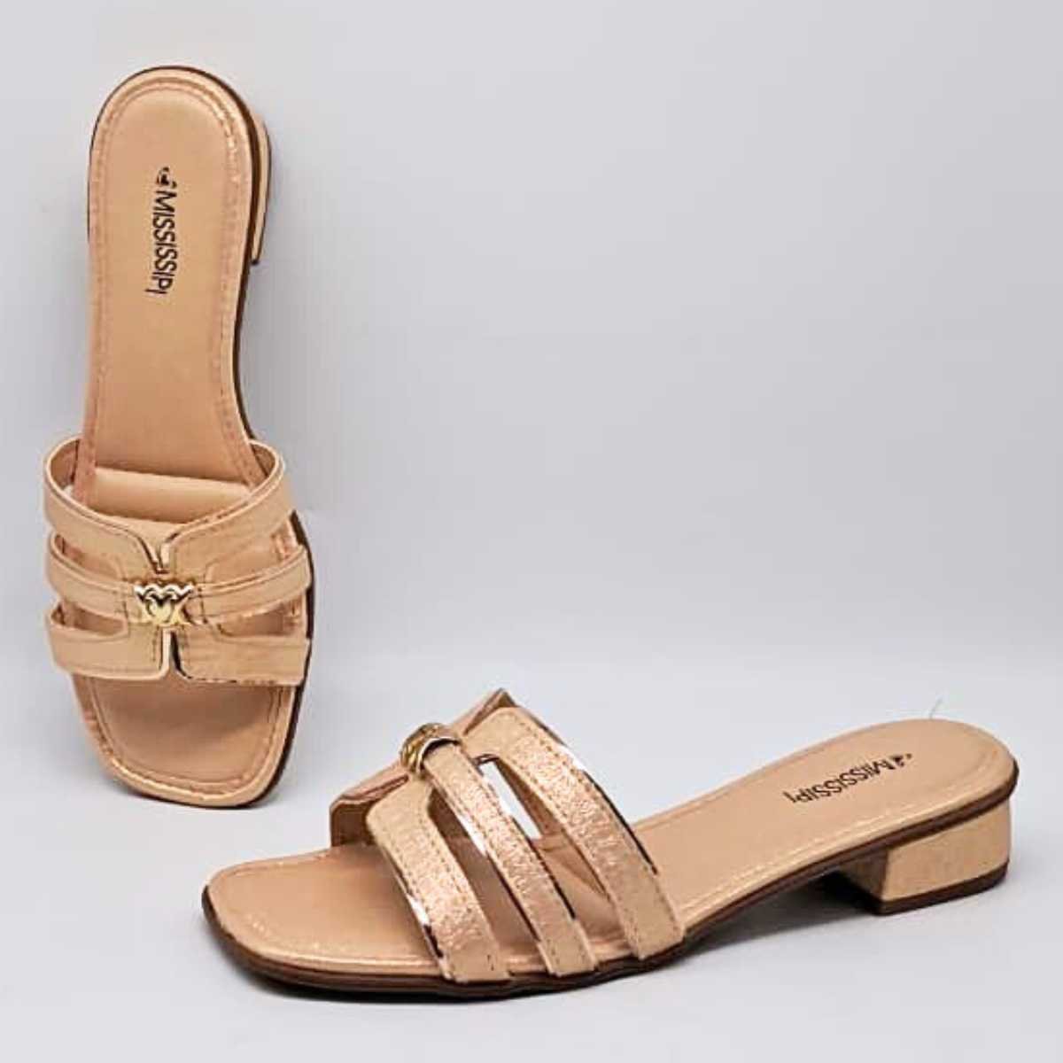 Sandália Feminino Mississipi Tamanco Estilo Conforto Mf891 Rosa 3