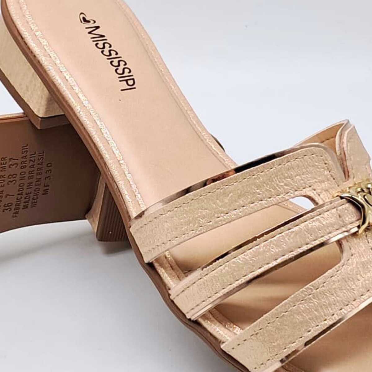 Sandália Feminino Mississipi Tamanco Estilo Conforto Mf891 Rosa 4