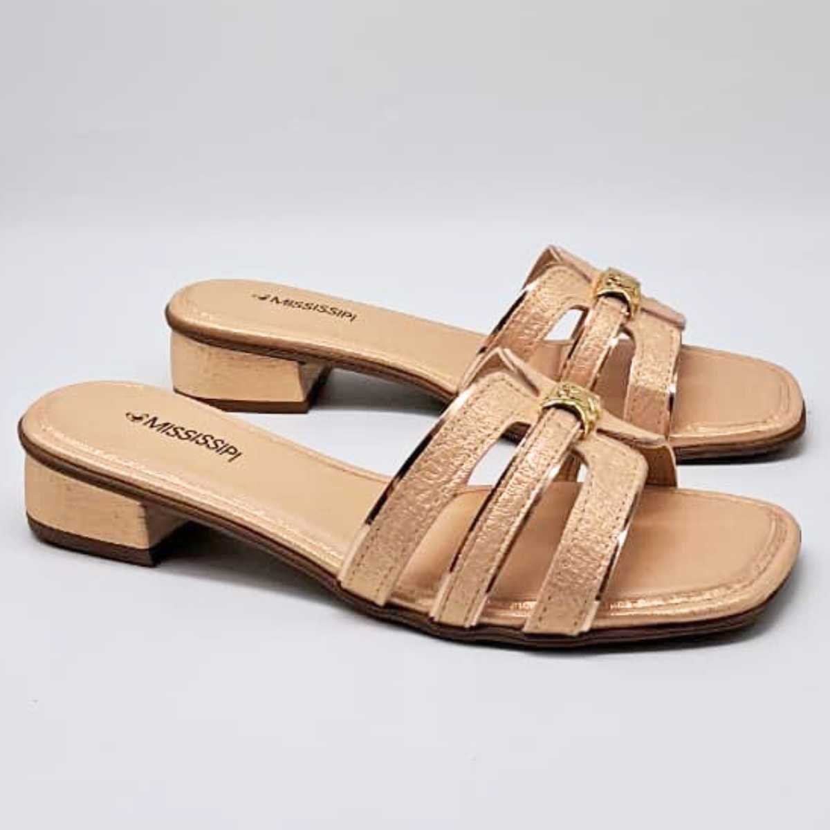 Sandália Feminino Mississipi Tamanco Estilo Conforto Mf891 Rosa 5