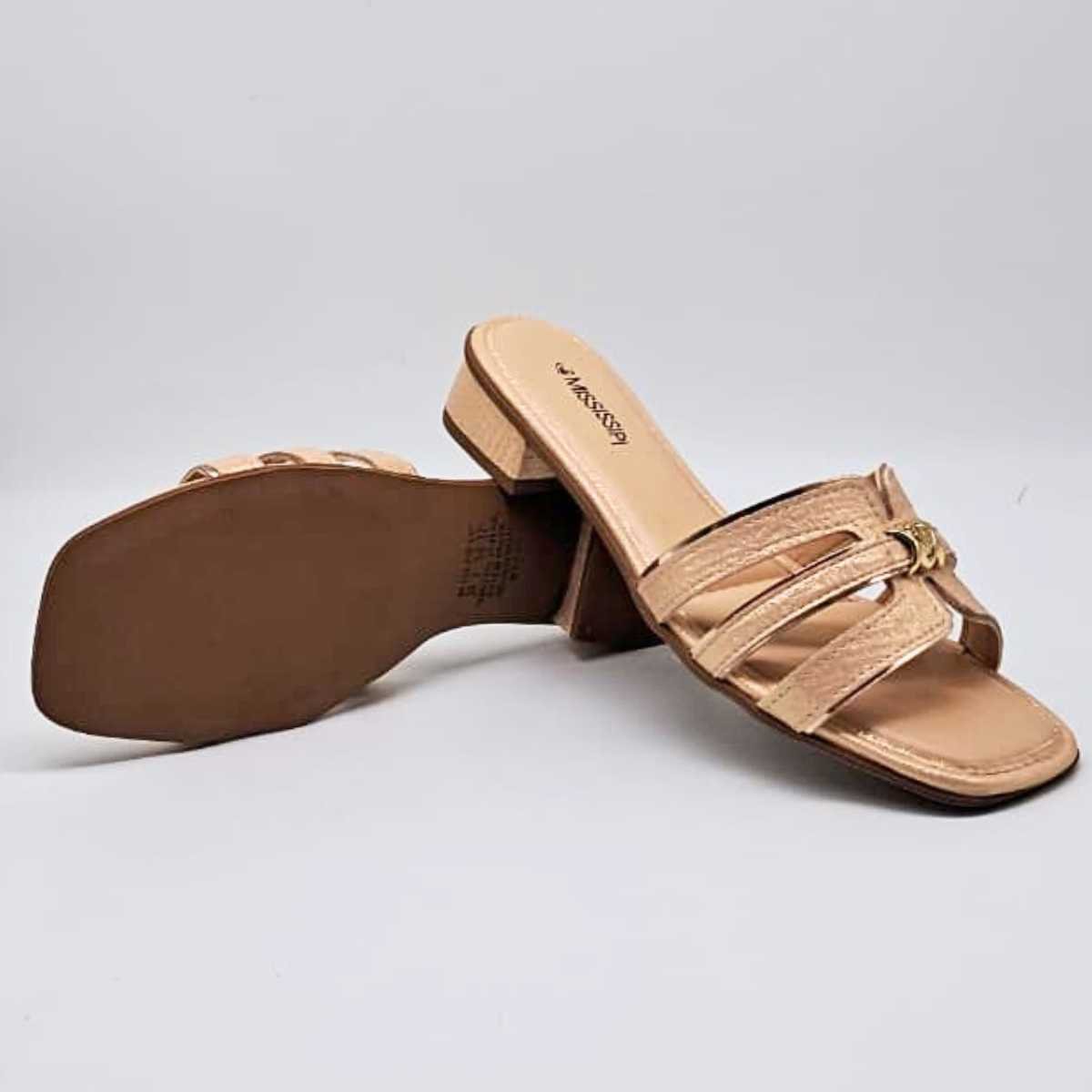 Sandália Feminino Mississipi Tamanco Estilo Conforto Mf891 Rosa 6