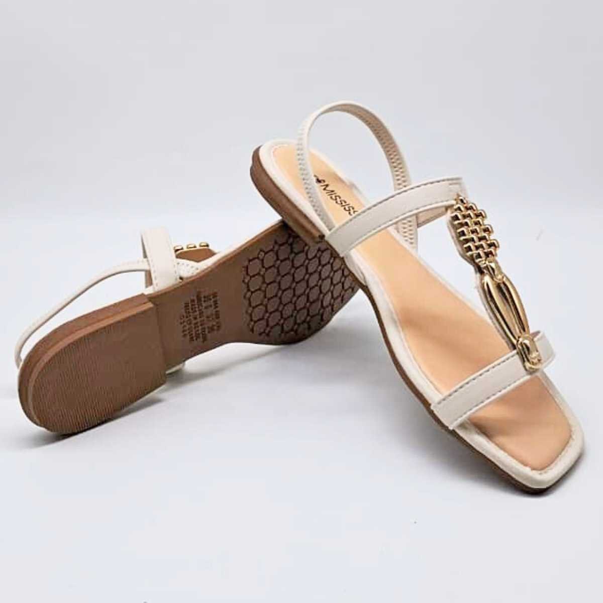 Sandália Feminina Mississipi Calce Fácil Estilo Confy Mf311 Branco 4