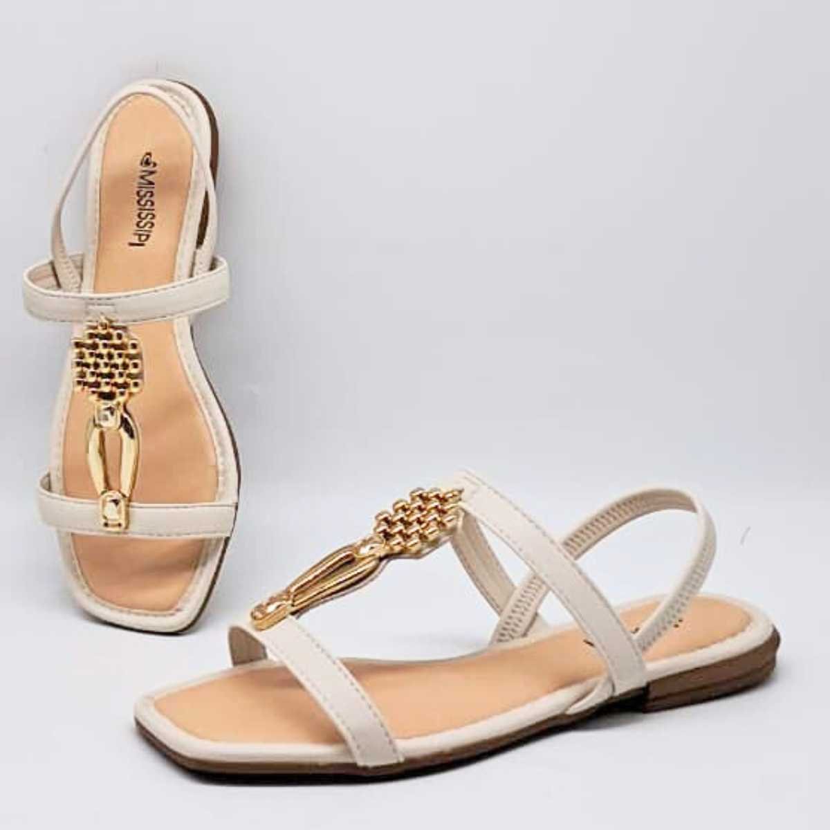 Sandália Feminina Mississipi Calce Fácil Estilo Confy Mf311 Branco 5