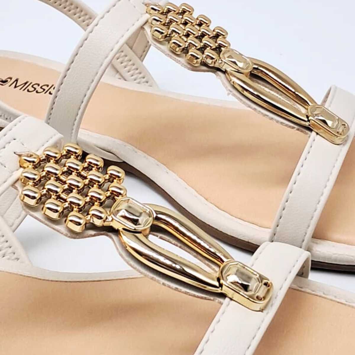 Sandália Feminina Mississipi Calce Fácil Estilo Confy Mf311 Branco 6