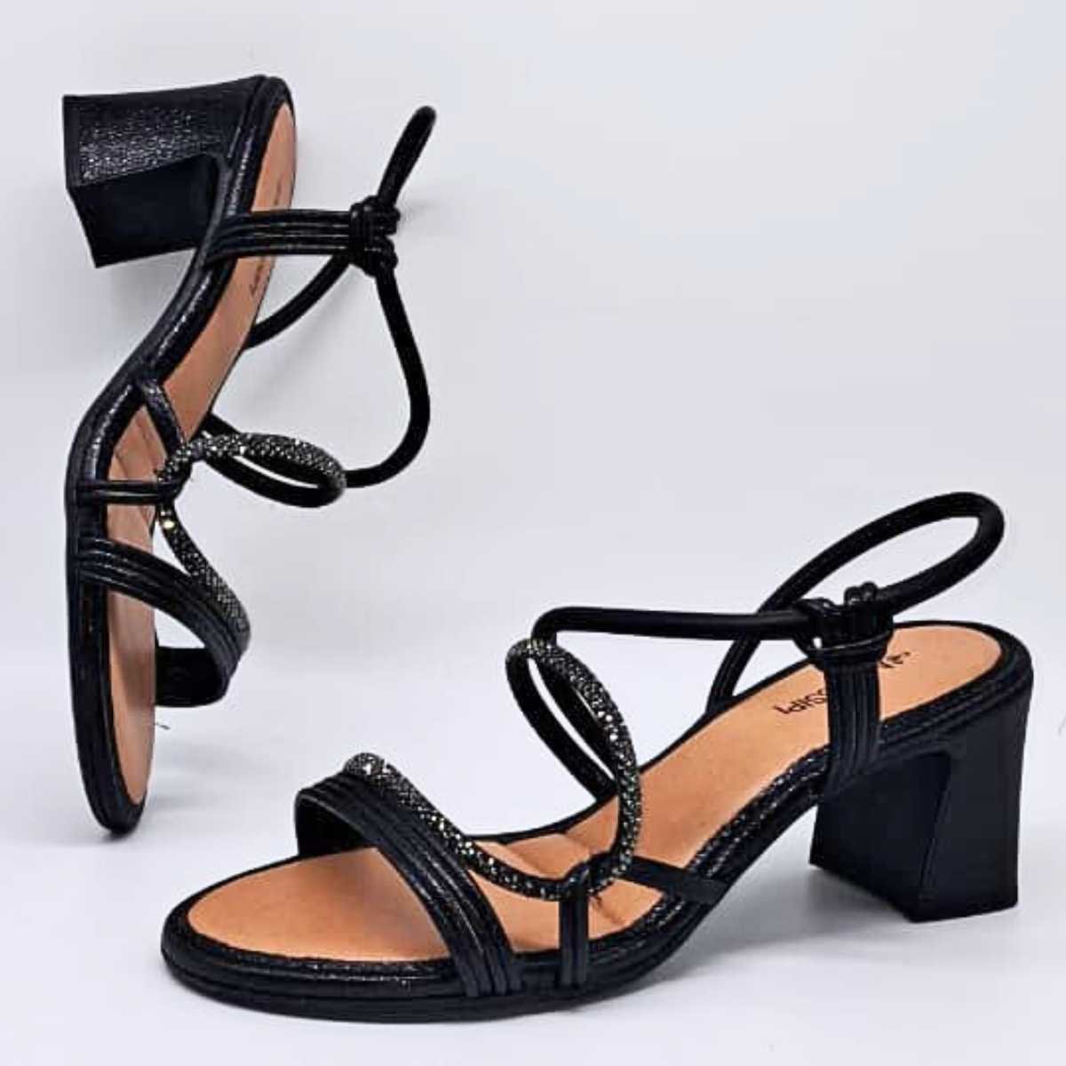 Sandália Salto Tira Brilho Feminino Mississipi Mc415