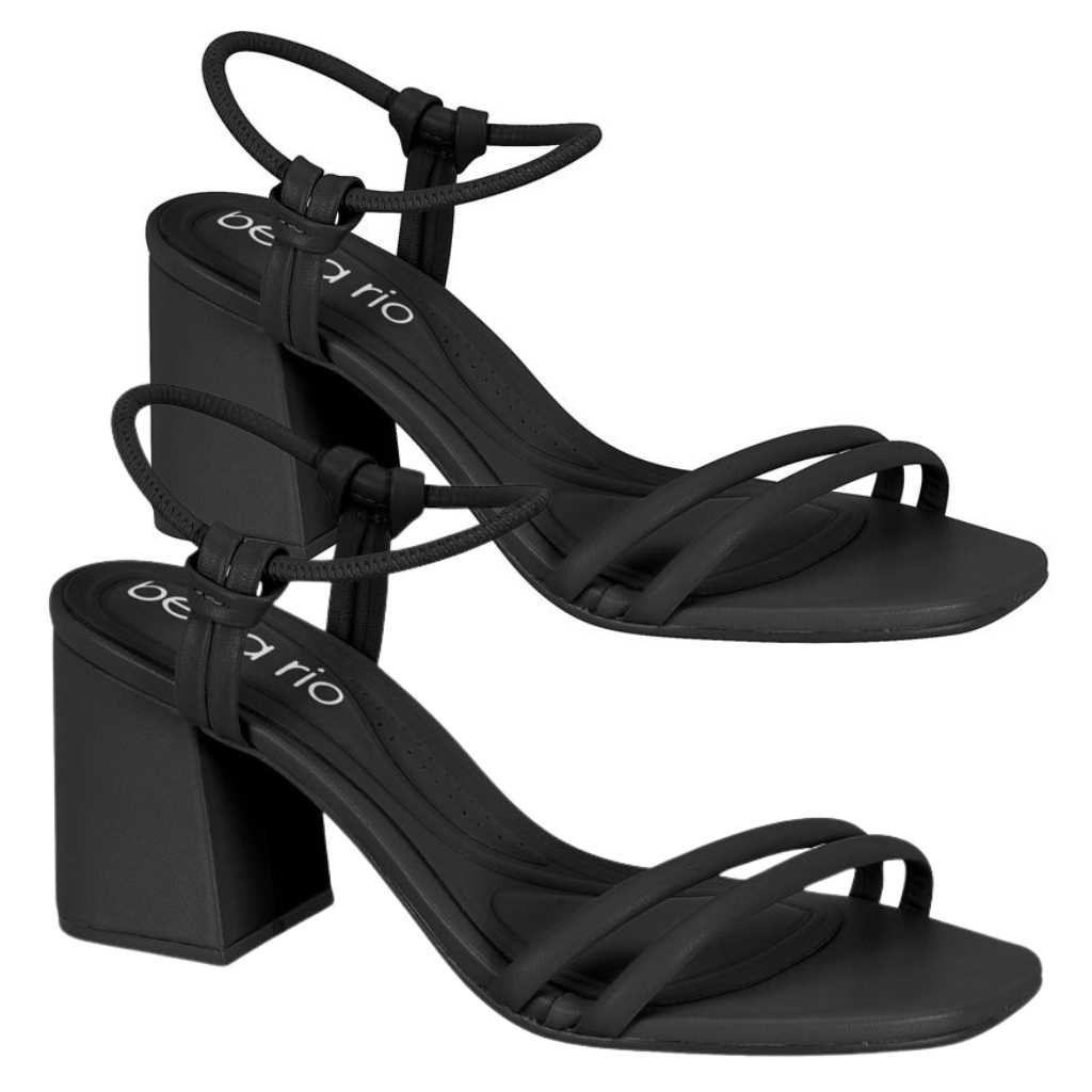 Sandália Salto Bloco Feminino Beira Rio 8436.213 Preto 3