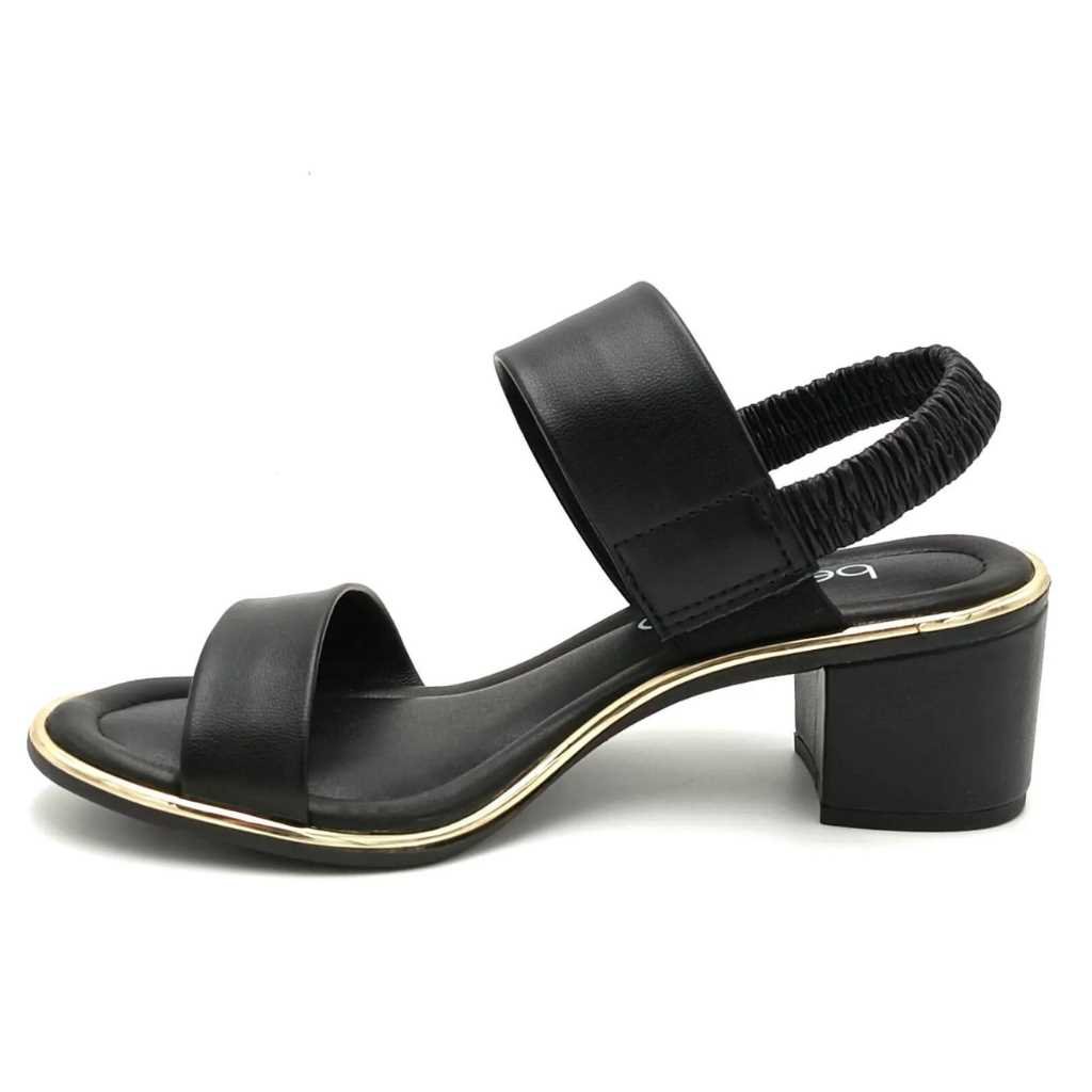 Sandália Feminina Beira Rio Salto Blobo Baixo 8379.221 Preto 2