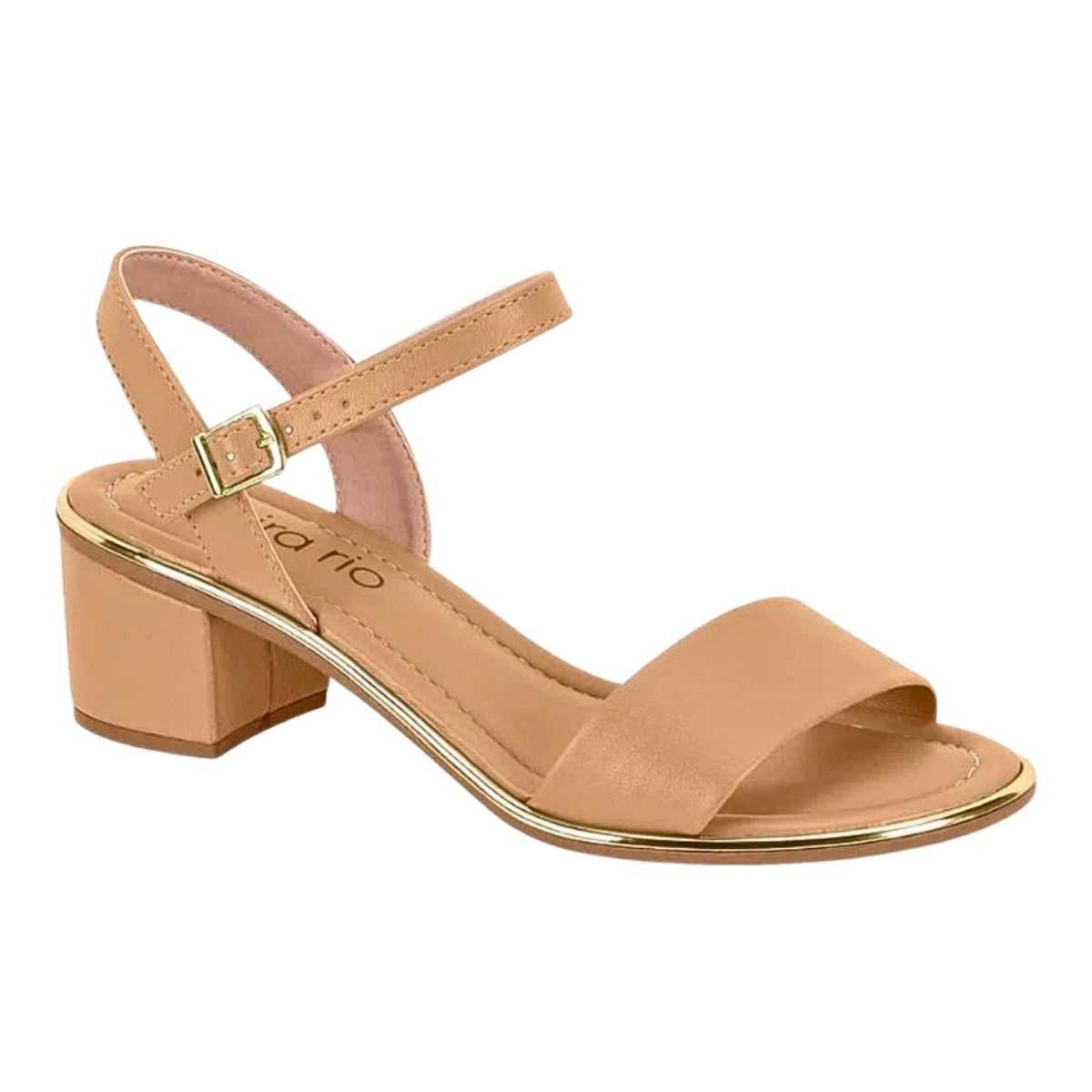 Sandália Feminina Beira Rio Salto Baixo 8379.203 Marrom 2