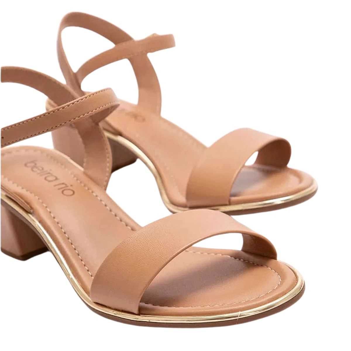 Sandália Feminina Beira Rio Salto Baixo 8379.203 Marrom 4