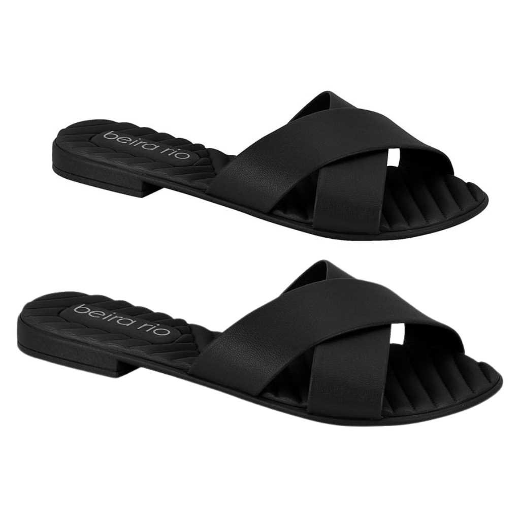 Tamanco Rasteira Beira Rio Feminino 8519.101 Preto 3