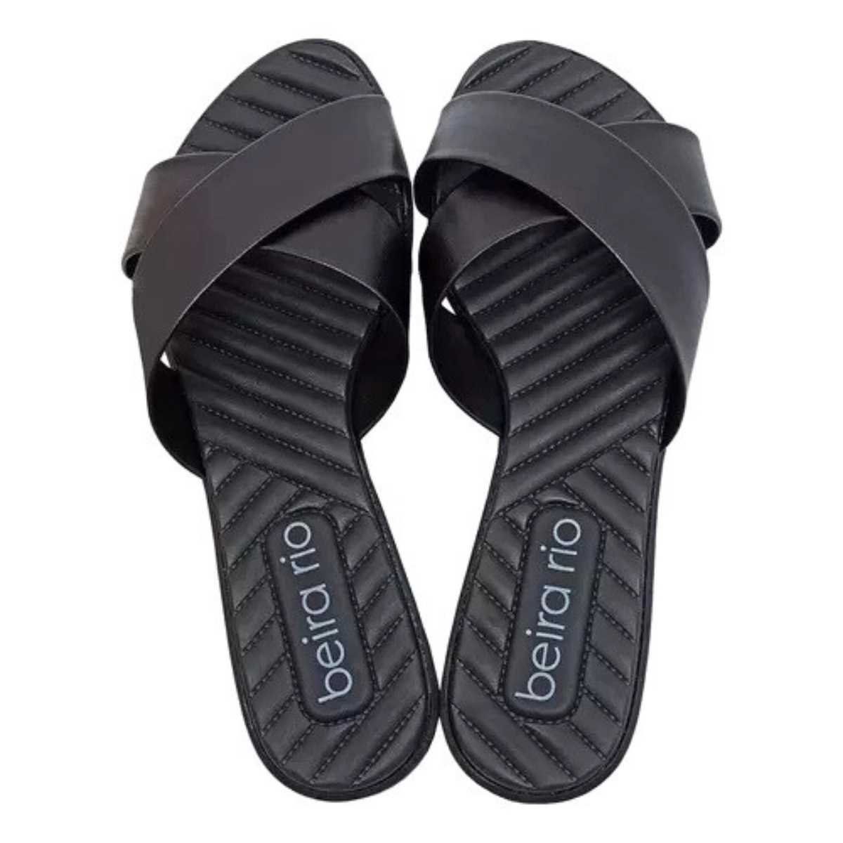 Tamanco Rasteira Beira Rio Feminino 8519.101 Preto 7