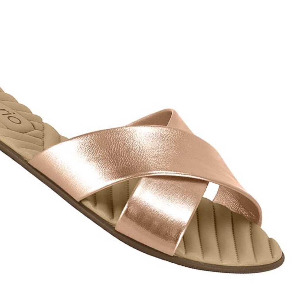 Tamanco Rasteira Beira Rio Feminino 8519.101 Dourado 10