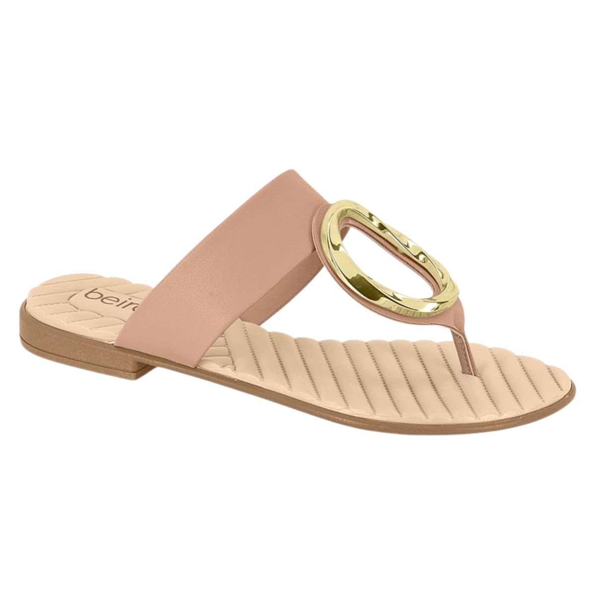 Sandalia Tamanco Feminino Beira Rio Napa 8519.108 Bege 1