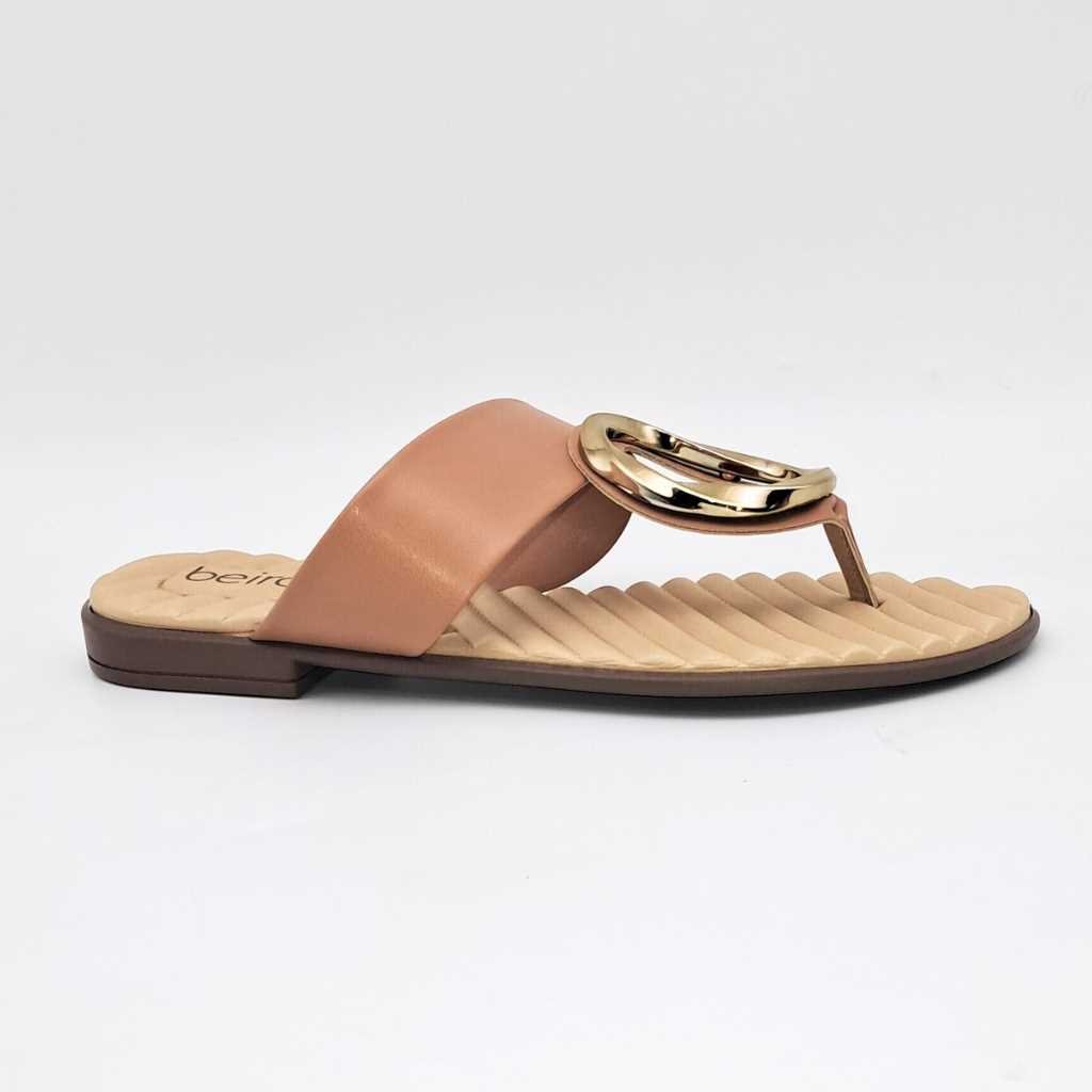 Sandalia Tamanco Feminino Beira Rio Napa 8519.108 Bege 2