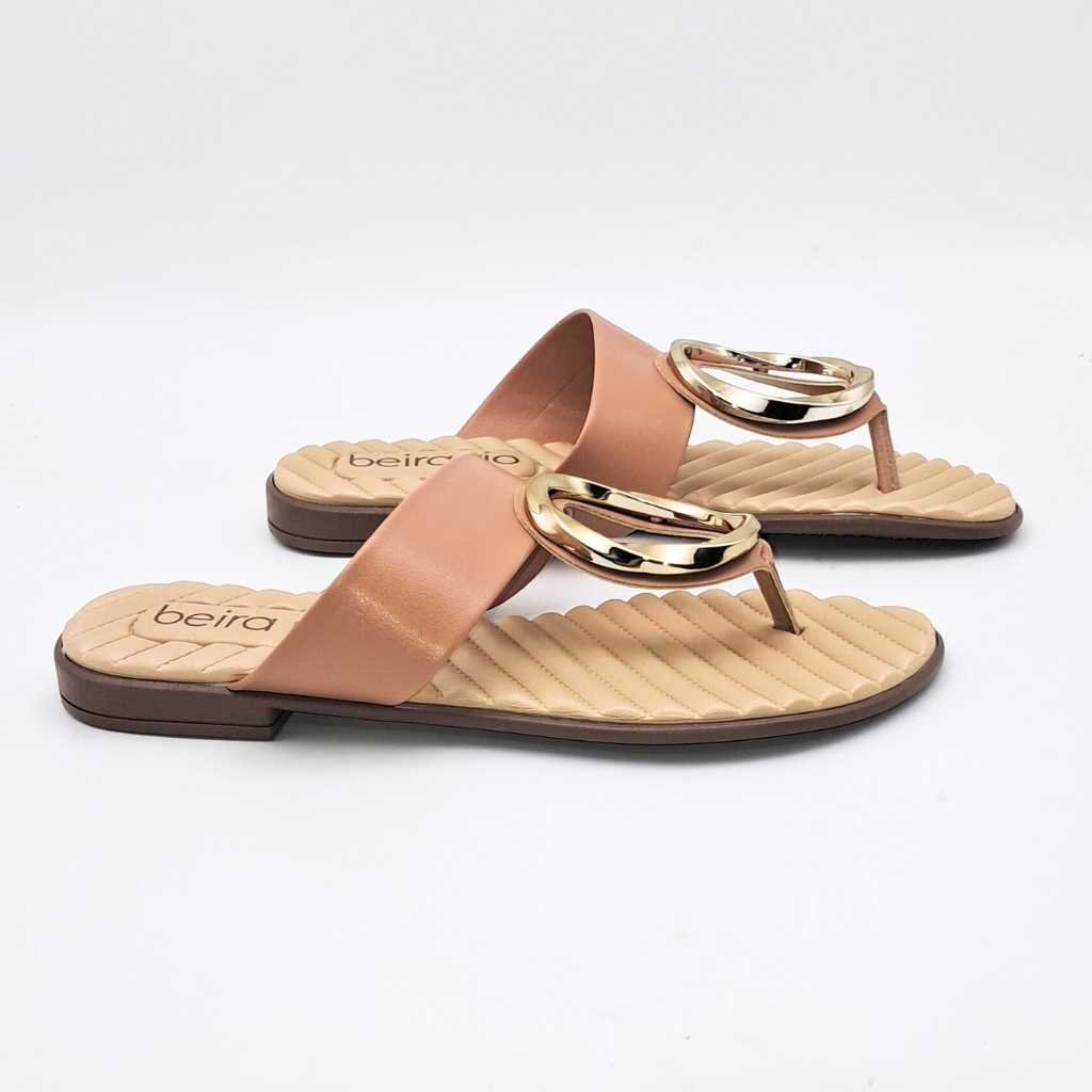 Sandalia Tamanco Feminino Beira Rio Napa 8519.108 Bege 4