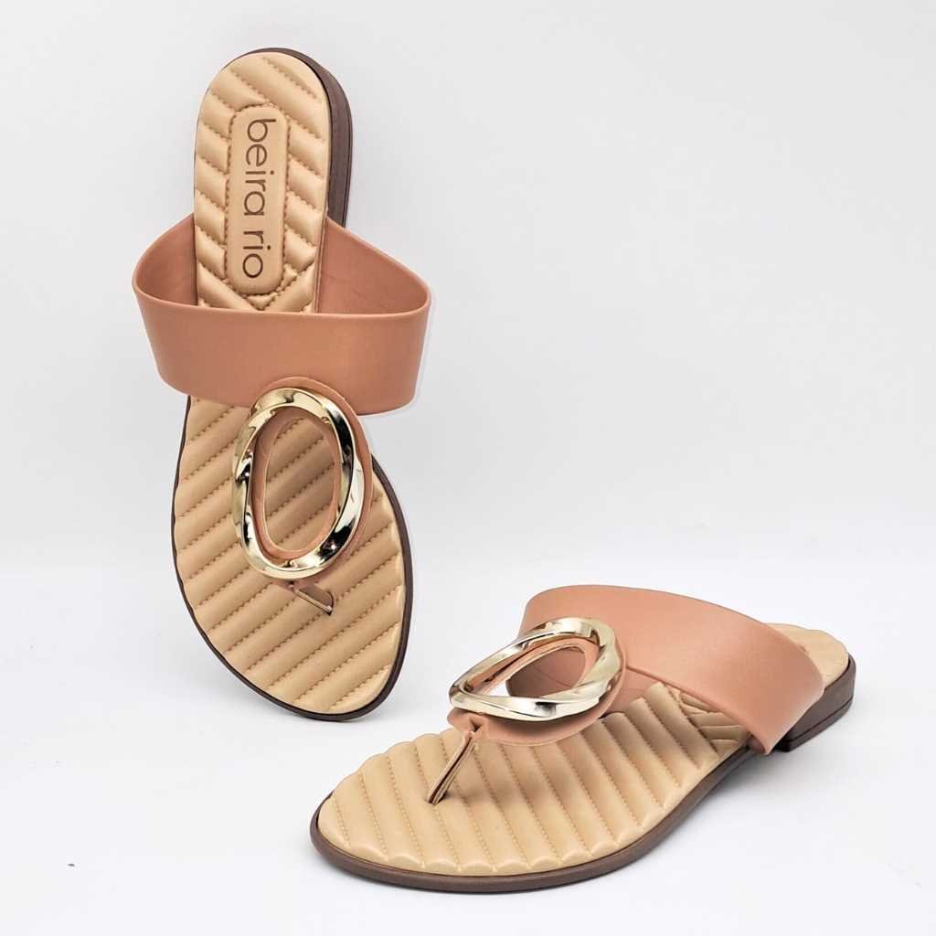 Sandalia Tamanco Feminino Beira Rio Napa 8519.108 Bege 5