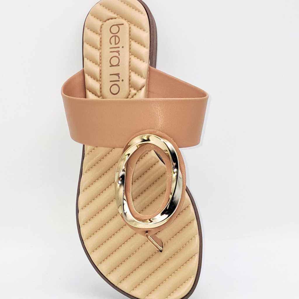 Sandalia Tamanco Feminino Beira Rio Napa 8519.108 Bege 6