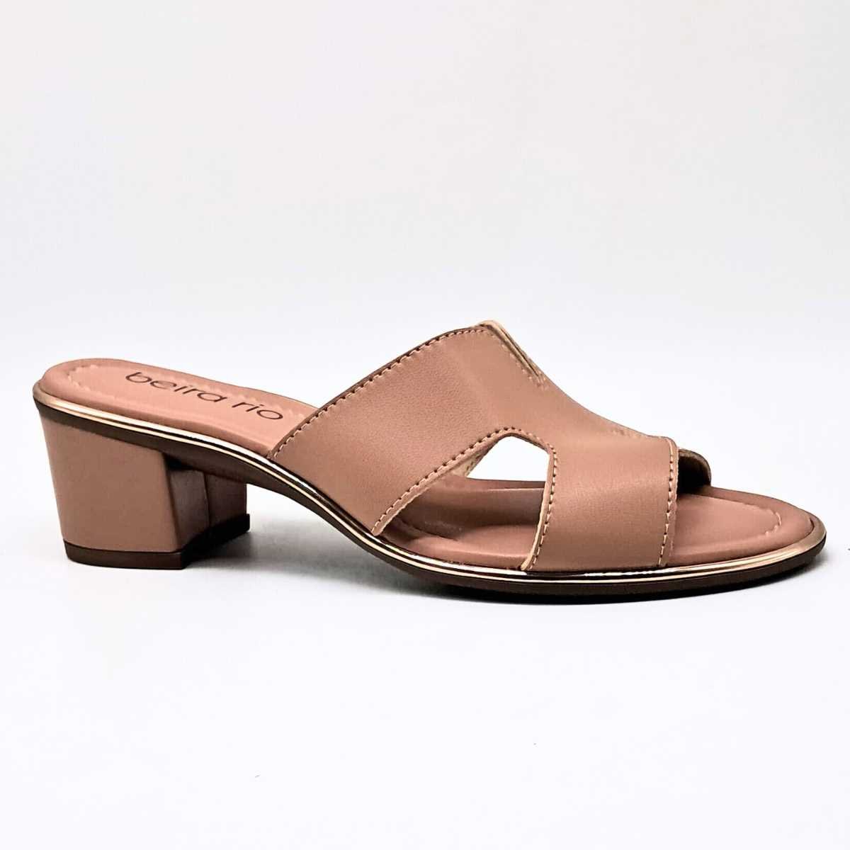 Tamanco Salto Baixo Feminino Beira Rio 8379.251 Bege 2