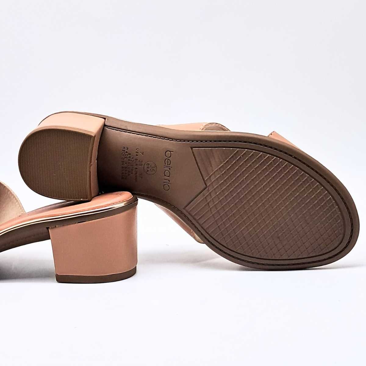 Tamanco Salto Baixo Feminino Beira Rio 8379.251 Bege 9