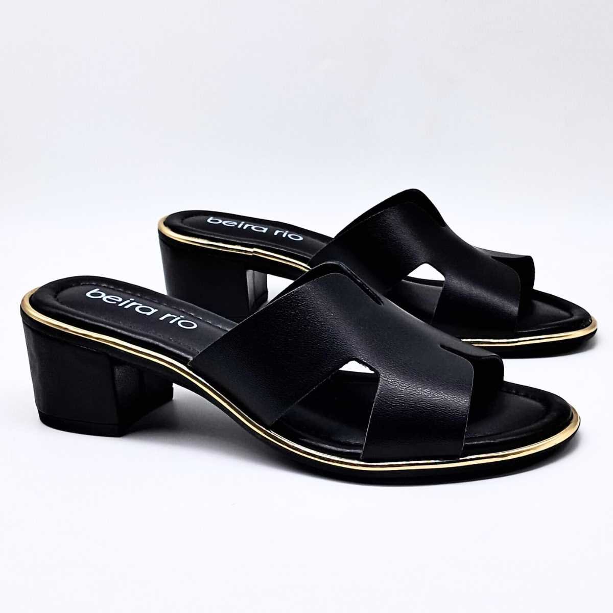 Tamanco Salto Baixo Feminino Beira Rio 8379.251 Preto 4