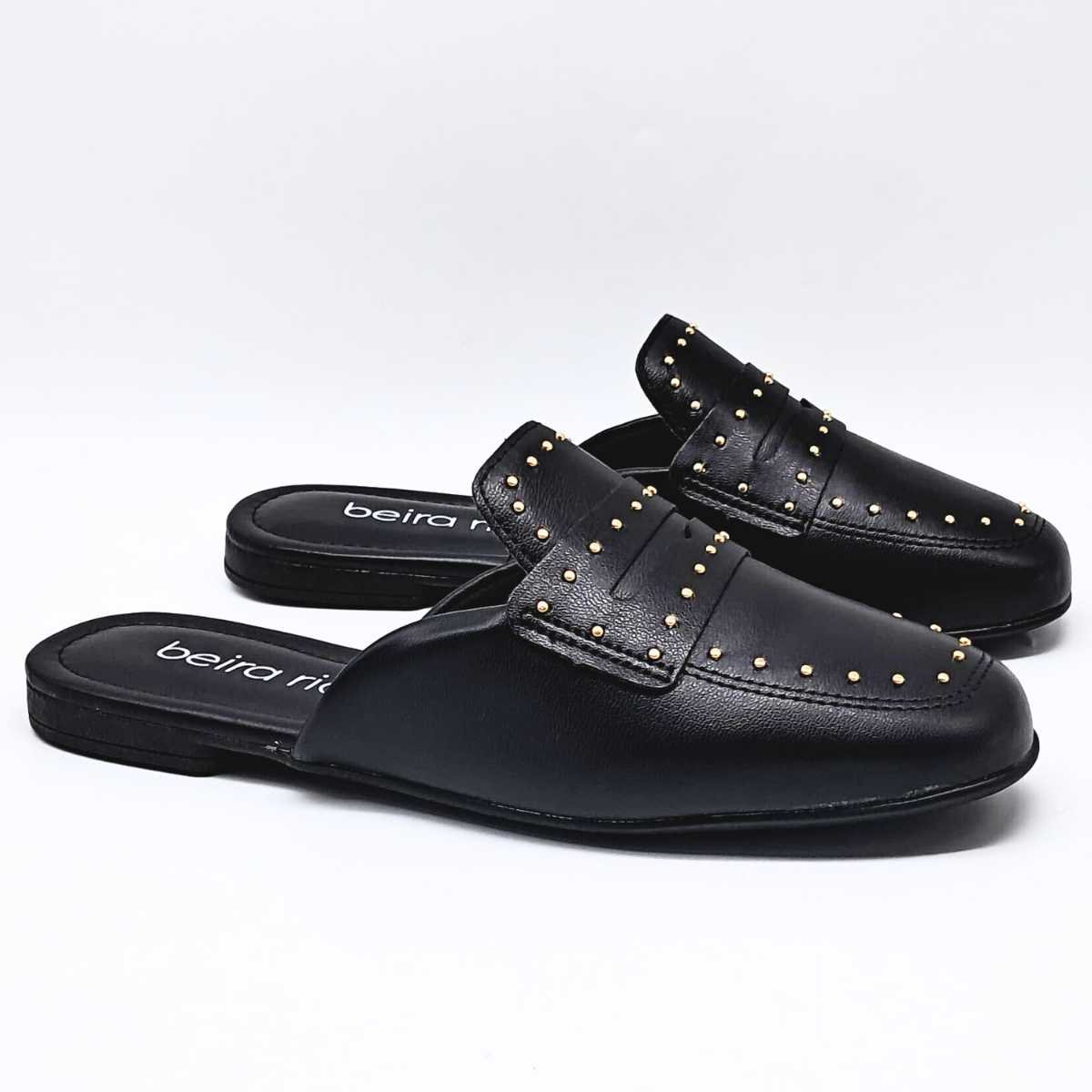 Tamanco Mule Beira Rio Feminino Clássico Flat 4323.102 Preto 4