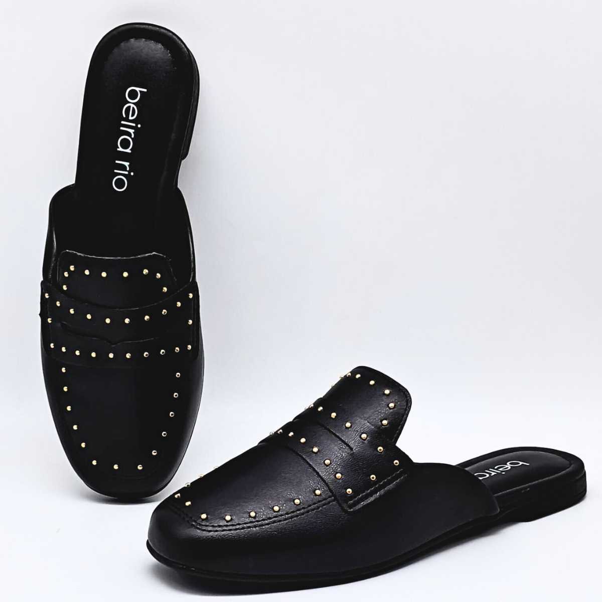 Tamanco Mule Beira Rio Feminino Clássico Flat 4323.102 Preto 7