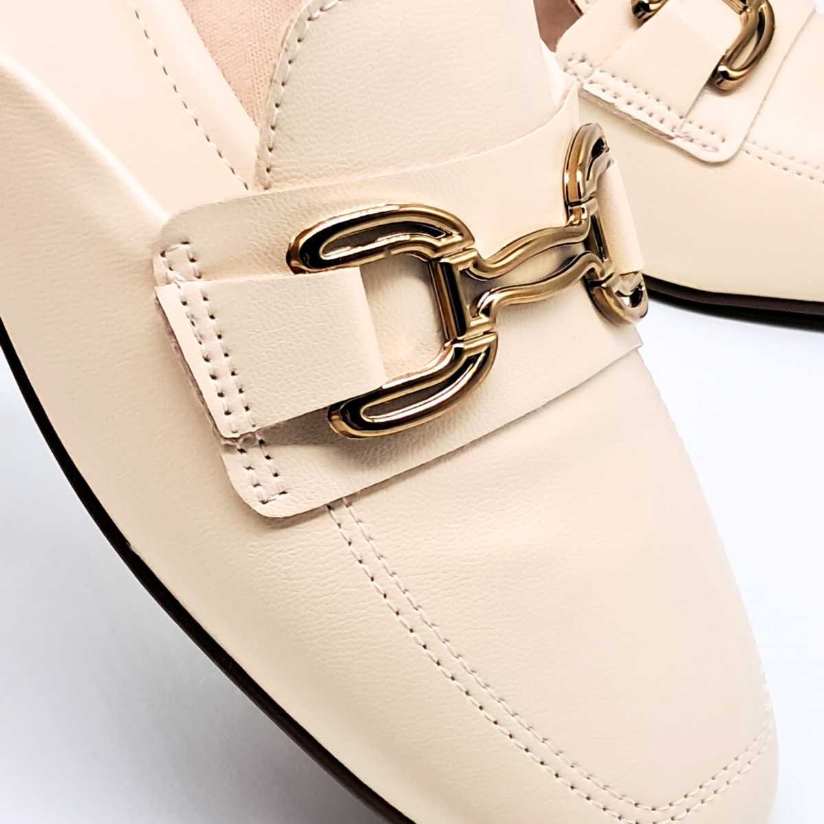 Mule Feminino Beira Rio Confortável Fivela 4323.100 Bege 5