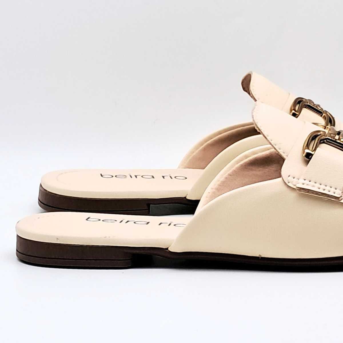 Mule Feminino Beira Rio Confortável Fivela 4323.100 Bege 6