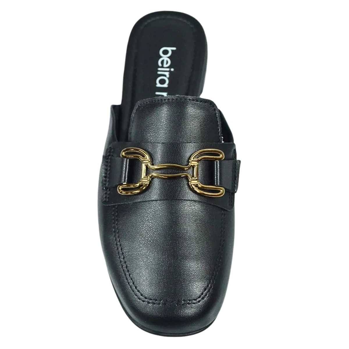 Mule Feminino Beira Rio Confortável Fivela 4323.100 Preto 4