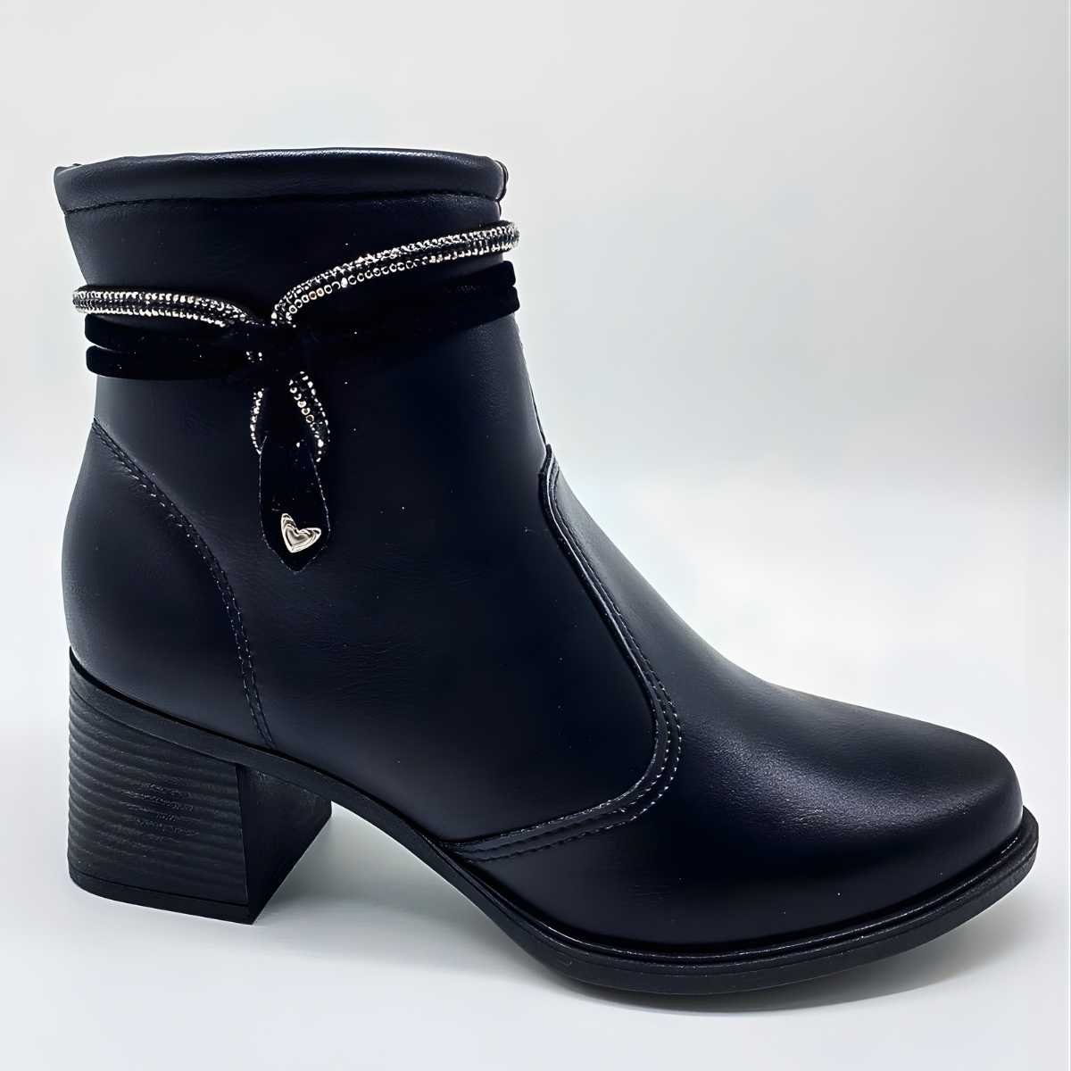 Bota Mississipi Feminina Salto Bloco Cano Curto Estilo MC852