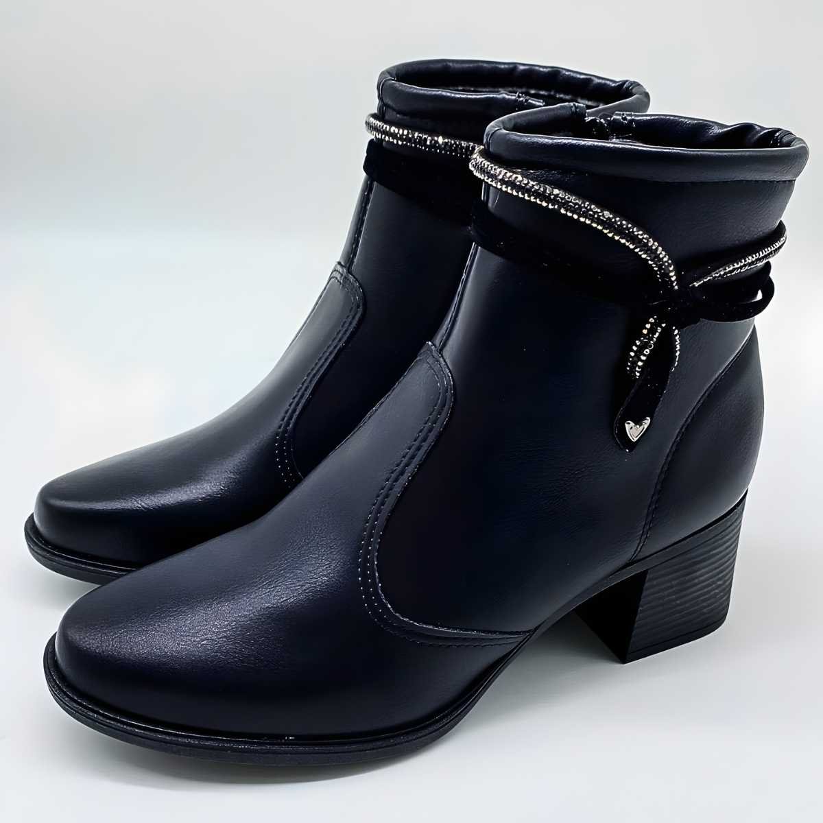 Bota Mississipi Feminina Salto Bloco Cano Curto Estilo MC852 Preto 3