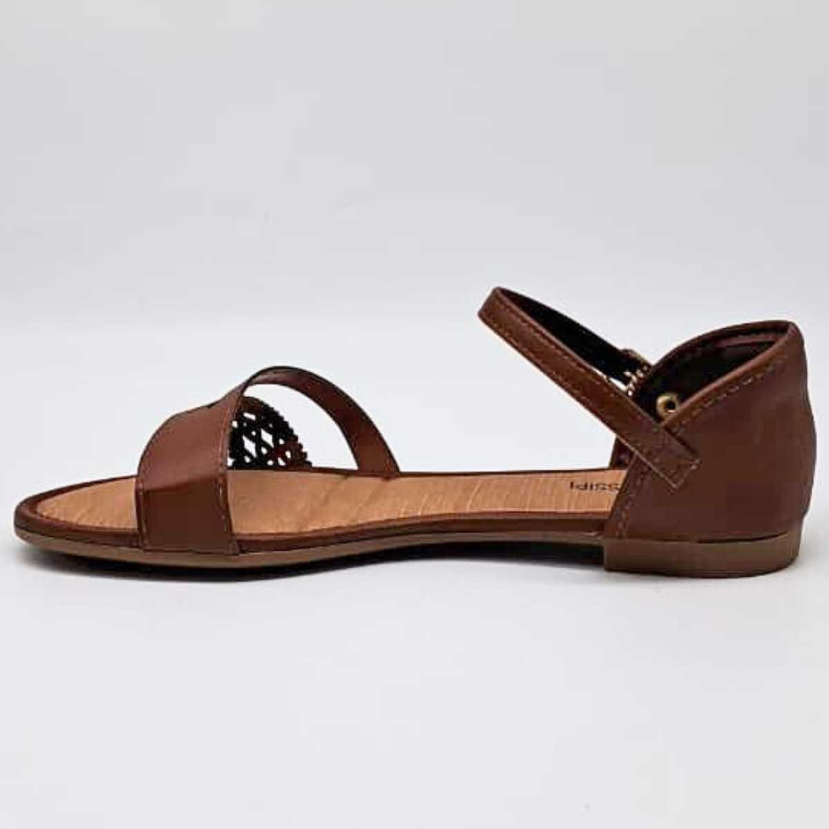 Sandália Feminina Mississipi Estilo Conforto Leve Mf972 Marrom 2